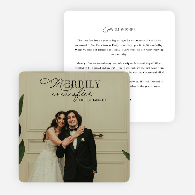 Traditionally Tied Holiday Cards and Invitations - Black