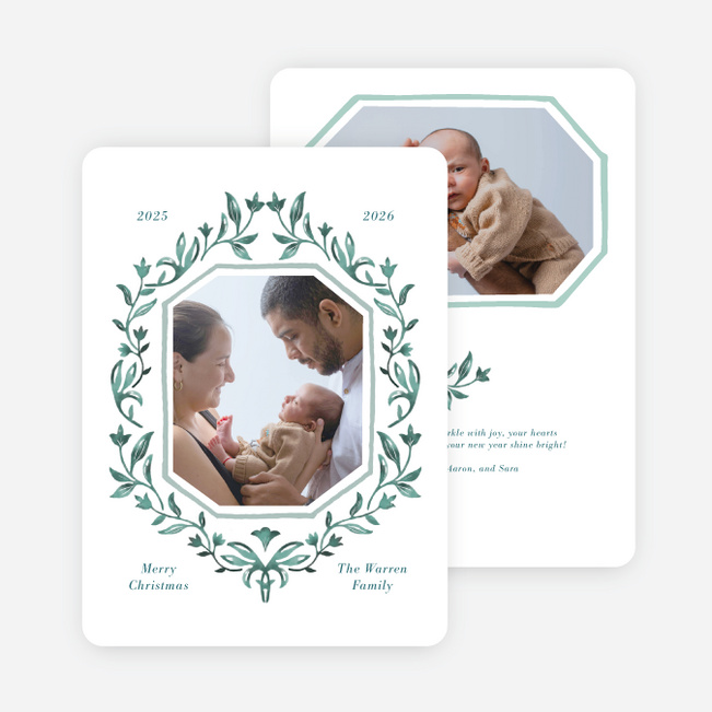 Garden View Christmas Cards - Blue