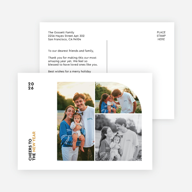 Mapped Moments New Year Cards and Invitations - Orange