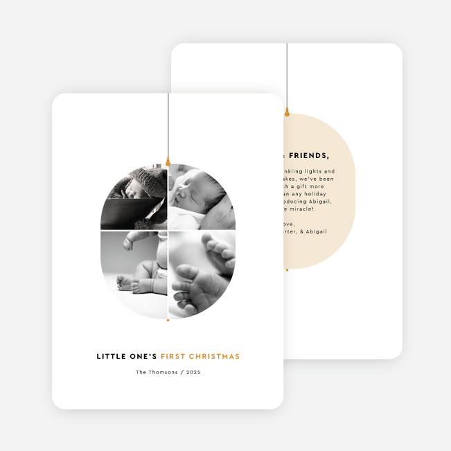 Ornament Grid Christmas Cards - Yellow