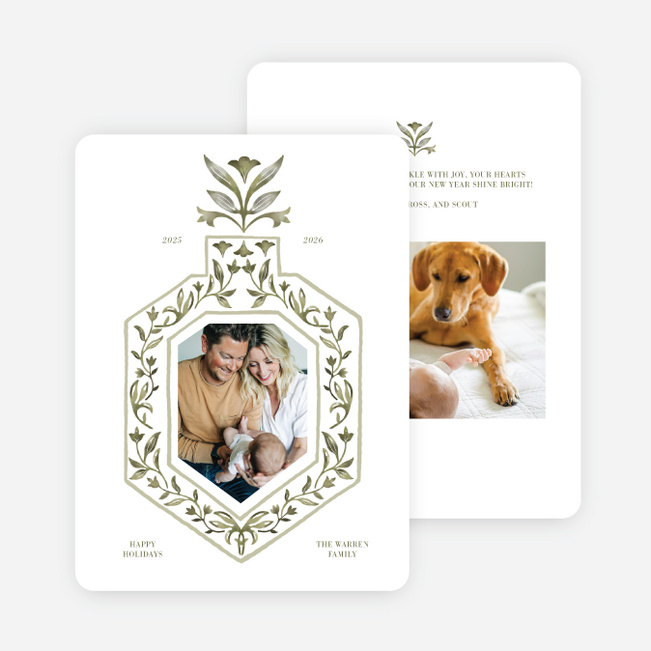 Quiet Crest Holiday Cards and Invitations - Green