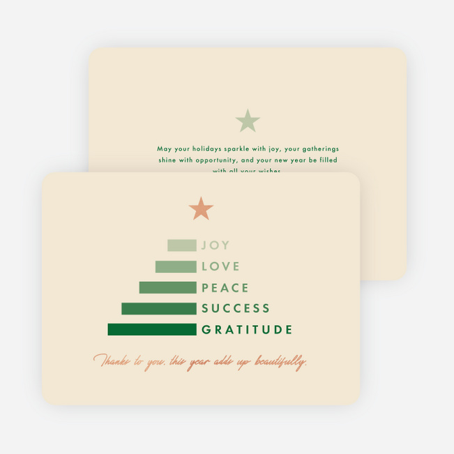 Foil Growth Mode Corporate Holiday Cards & Corporate Christmas Cards - Pink
