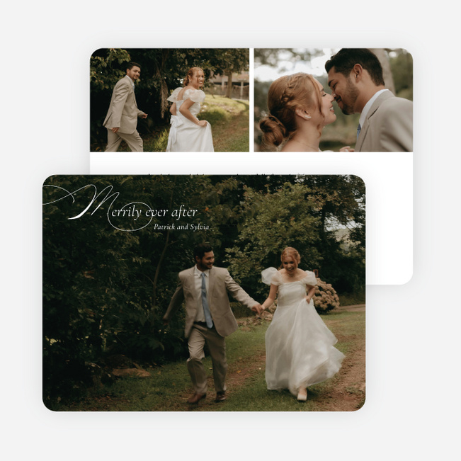 Merrily Swept Christmas Cards - White