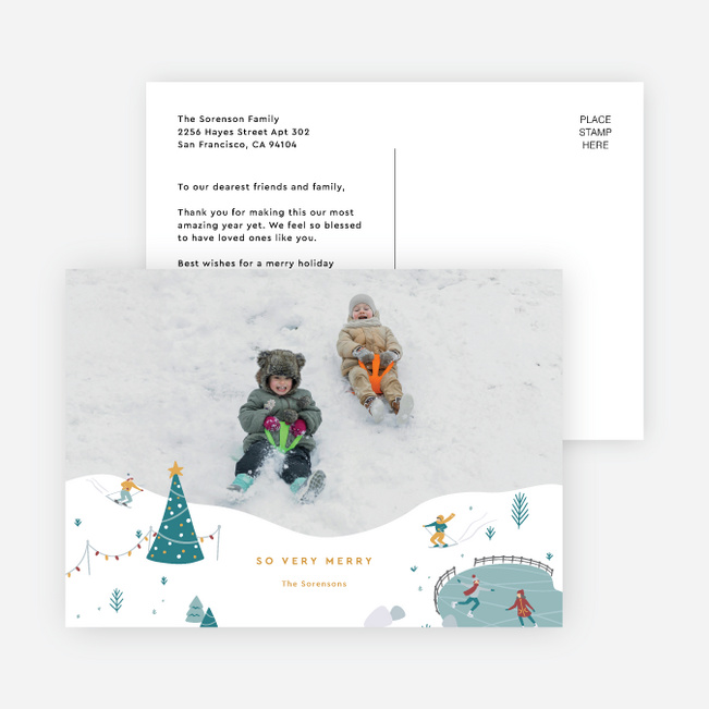 Out & About Holiday Cards and Invitations - Yellow