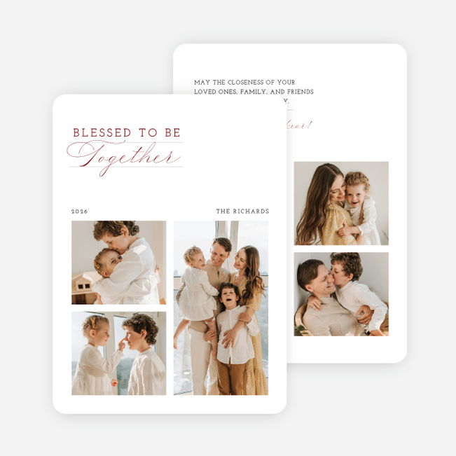 Annual Collective New Year Cards and Invitations - White