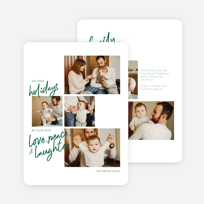 In This Light Holiday Cards and Invitations - Green