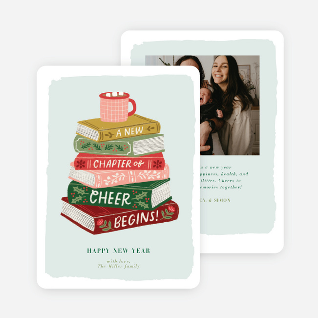 Chapter of Cheer New Year Cards and Invitations - Multi