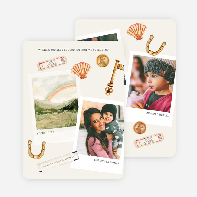 Good Fortune Holiday Cards and Invitations - Multi