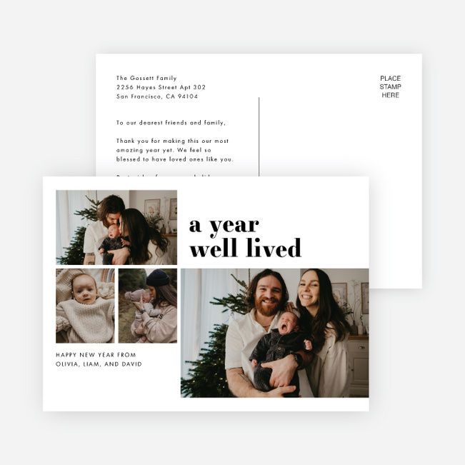 Moments that Mattered New Year Cards and Invitations - White