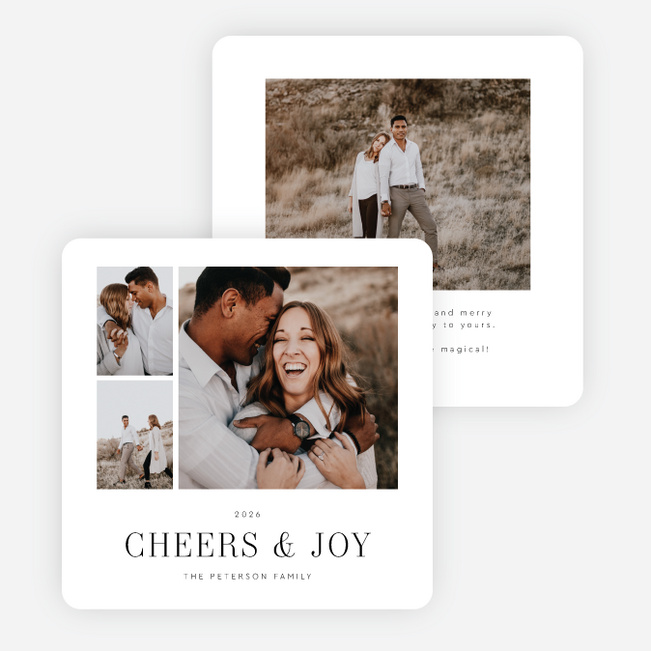Peace in the Pause New Year Cards and Invitations - White