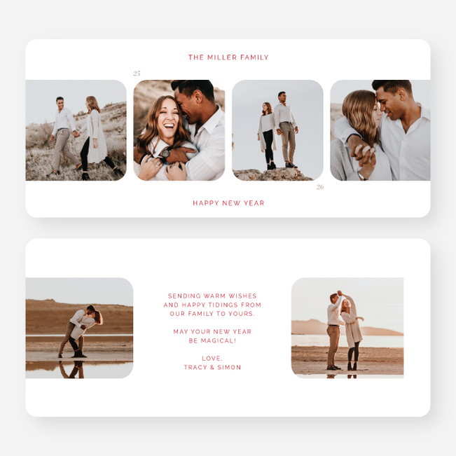 Season of Stillness New Year Cards and Invitations - White