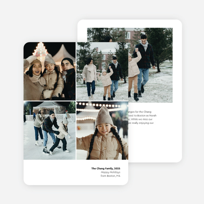 Center Stage Holiday Cards and Invitations - White