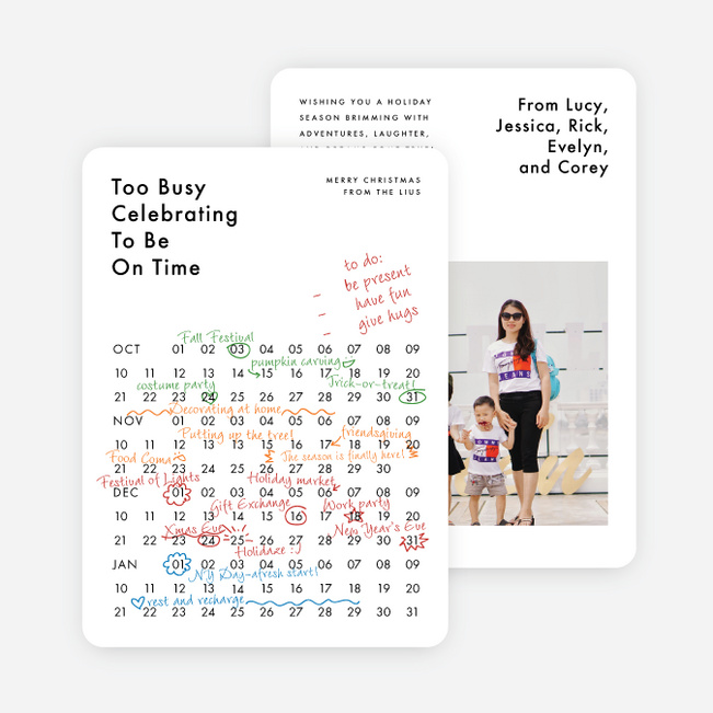 Daze of the Season Christmas Cards - Red