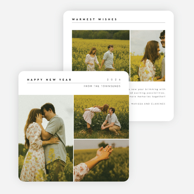 Scene Stealer New Year Cards and Invitations - White
