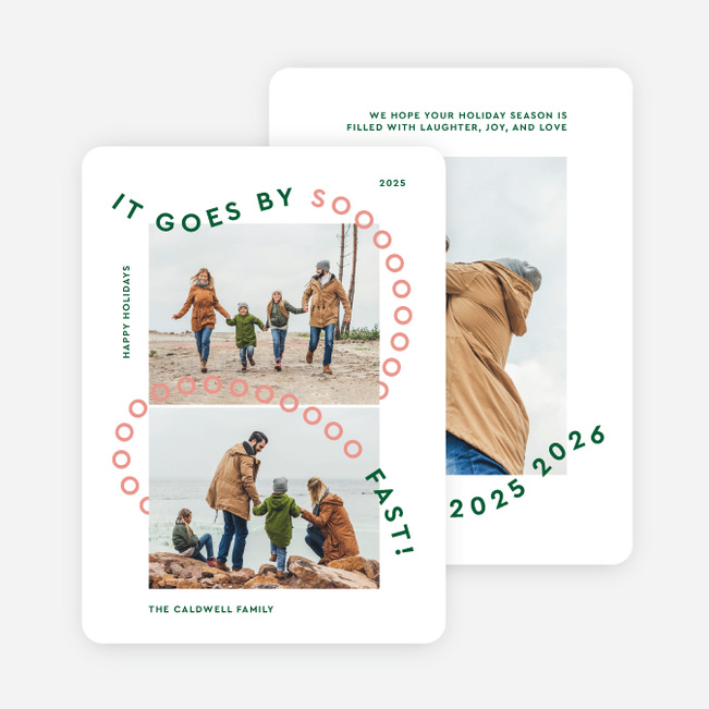 Looping So Fast Holiday Cards and Invitations - Pink