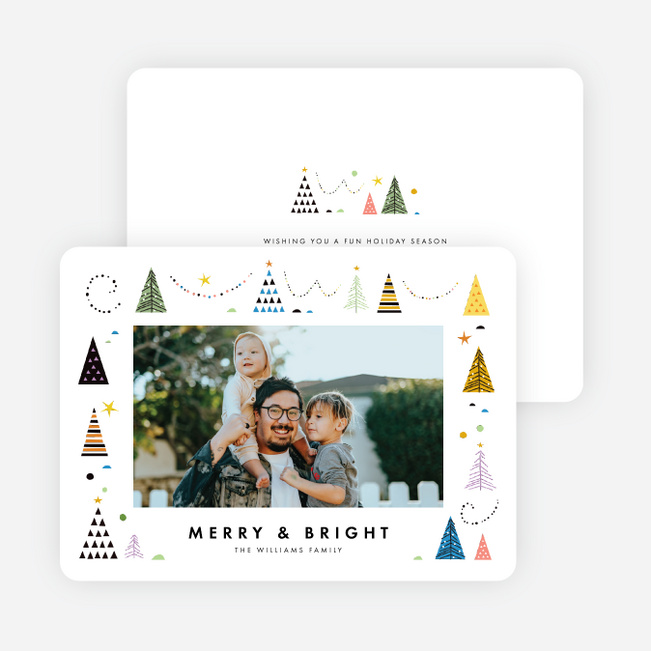 Tree Types Christmas Holiday Cards - Multi