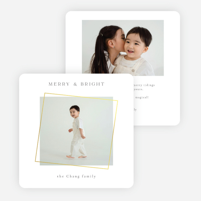 Foil As It Lands Christmas Cards - Yellow