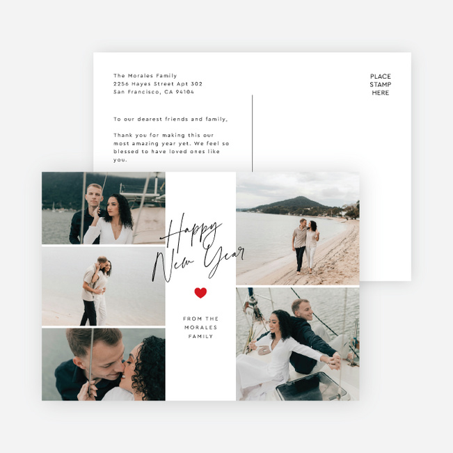 Writ in Warmth New Year Cards and Invitations - Red