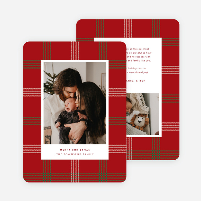 Feeling Plaid-tastic Christmas Cards - Red