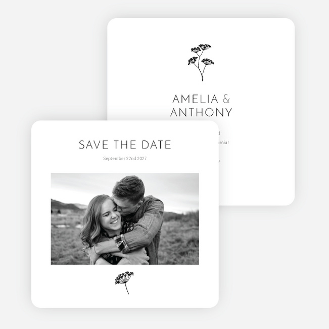 Herbal Promise Save the Date Cards - White