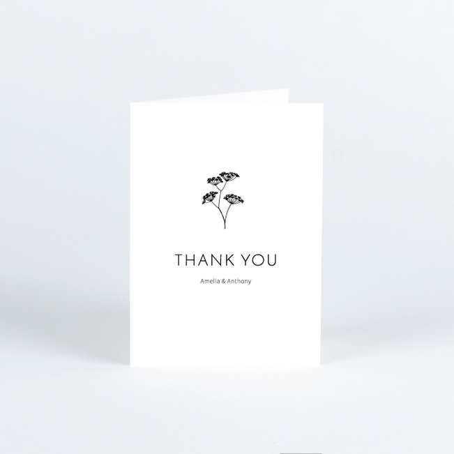 Herbal Promise Wedding Thank You Cards - White