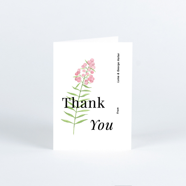 Peony Perfection Wedding Thank You Cards - White