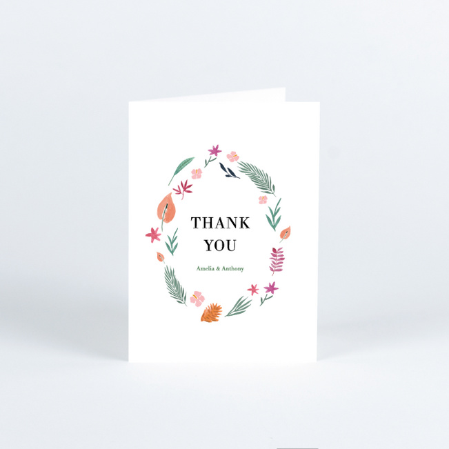 Love In Belize Wedding Thank You Cards - White