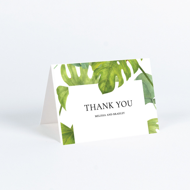 Tropical Resort Wedding Thank You Cards - Green