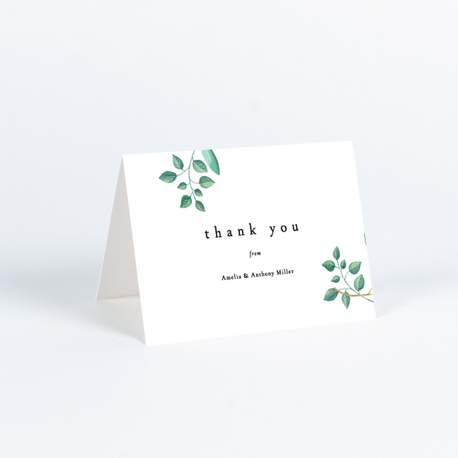 Gentle Eucalyptus Wedding Thank You Cards - Green