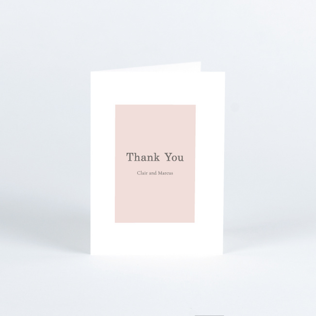 Blushed Sketch Wedding Thank You Cards - Pink