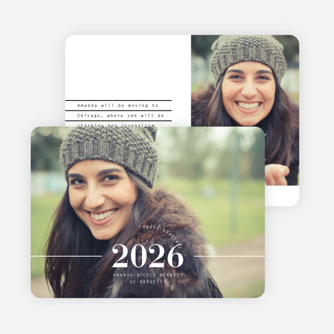 Big Year Graduation Announcements - Black