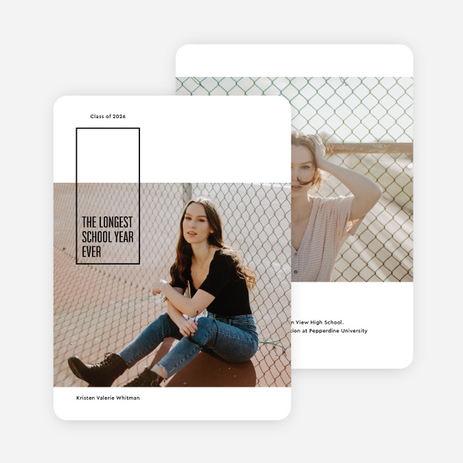 Clear Bookmark Graduation Announcements & Graduation Invitations - White