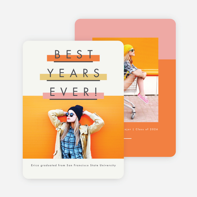 Highlighted Graduation Announcements - Orange