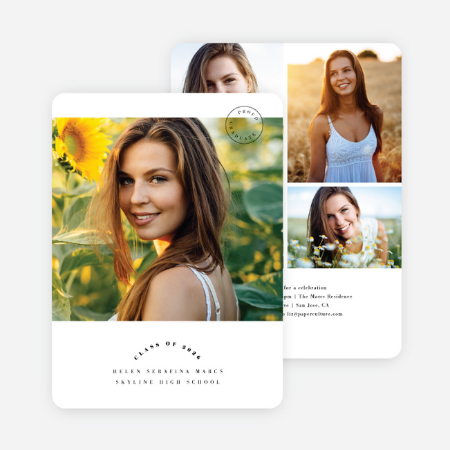 Seal of Approval Graduation Invitations - Black