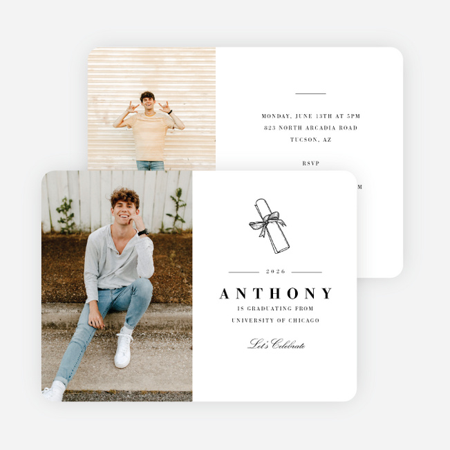 Chronicles of Change Graduation Announcements & Invitations - White