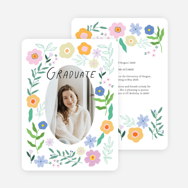 Floral Season Graduation Announcements & Graduation Invitations - Multi