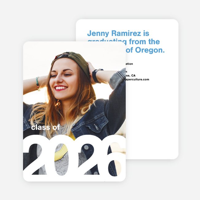 Class Of Graduation Invitations - Blue
