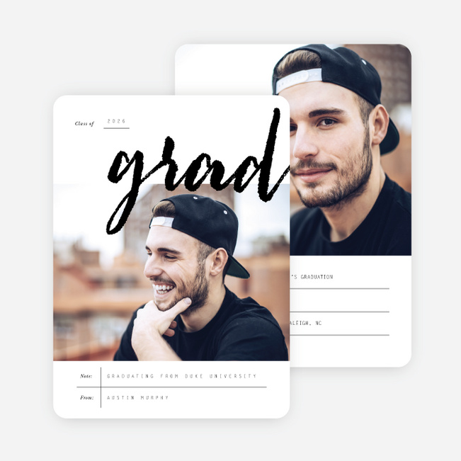 Huge Milestone Graduation Invitations - Black