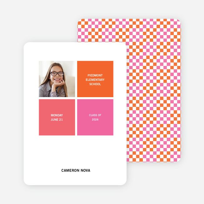 Modern Graduation Announcements - Tea Rose