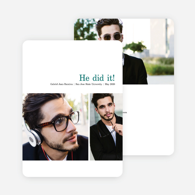 Simply Proud Graduation Invitations - Green