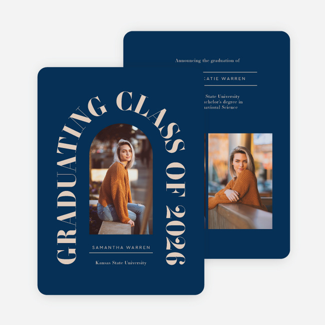 Gateway to Success Graduation Announcements & Graduation Invitations - Blue