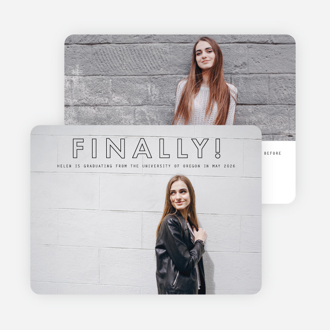 Big News Graduation Announcements - Black