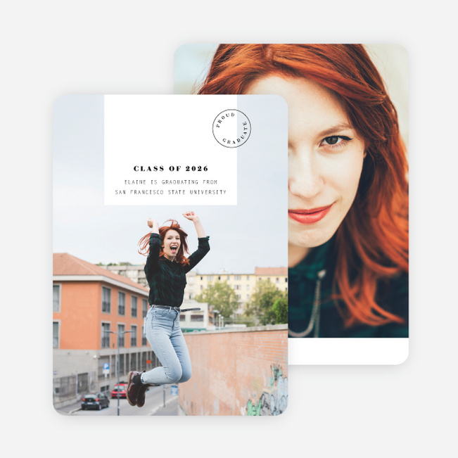 Sealed Deal Graduation Announcement - Black