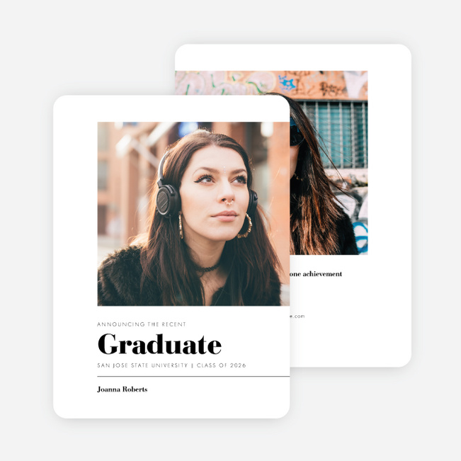 Simply Announcing Graduation Announcements - Black