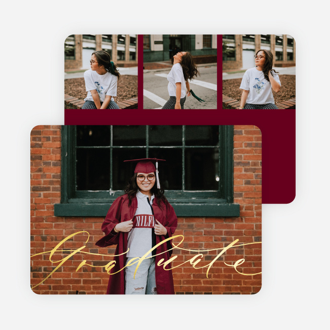 Foil Proud Moment Graduation Announcements & Graduation Invitations - Yellow