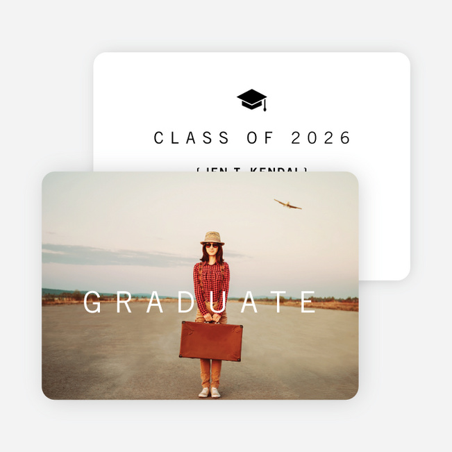 Tip of the Cap Graduation Announcements - Black