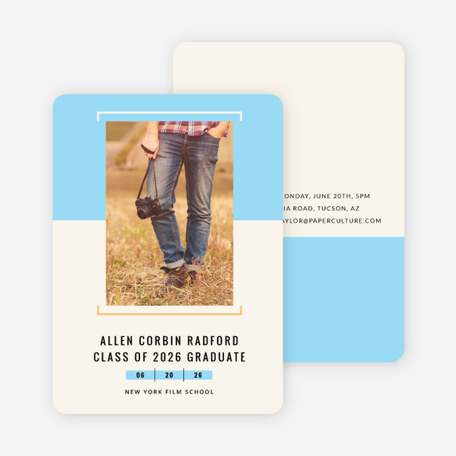 Two-Toned Graduation Invitations | Paper Culture