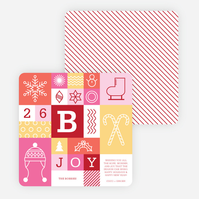 Winter Things Holiday Cards - Pink