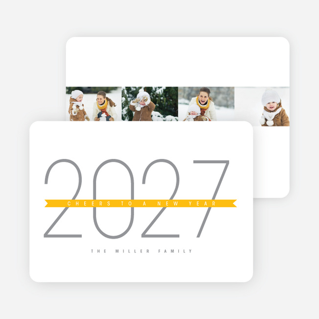 New Year, New Beginnings Cards - Yellow