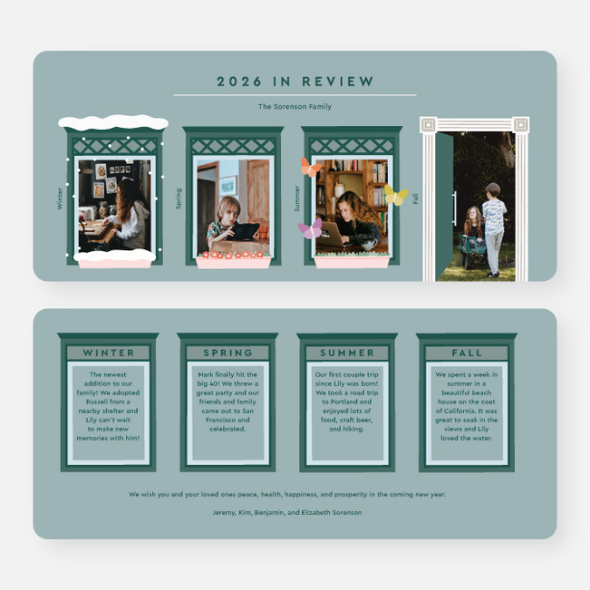 Through the Seasons Holiday Cards and Invitations - Green